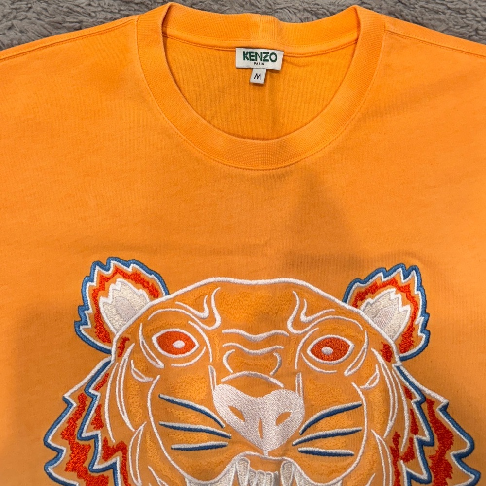 Kenzo Men’s Orange and Cream Tiger Tee - Picture 2 of 2